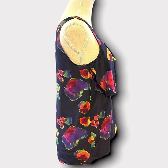 Eliot | EUC Women’s Sleeveless silk Multi-color Abstract Blouse Size Small S - Picture 1 of 8